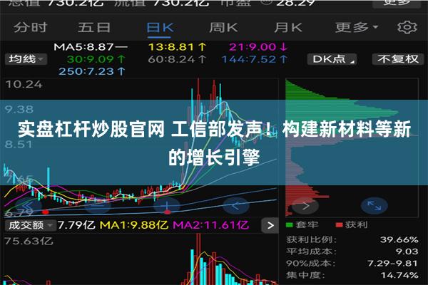 实盘杠杆炒股官网 工信部发声！构建新材料等新的增长引擎