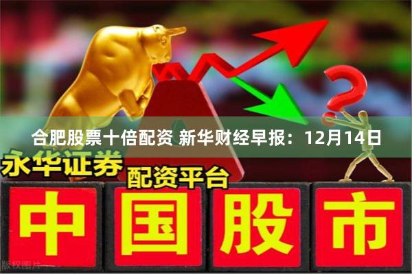 合肥股票十倍配资 新华财经早报：12月14日