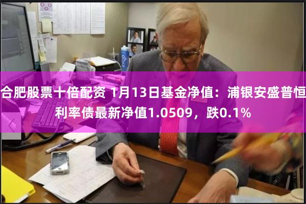 合肥股票十倍配资 1月13日基金净值：浦银安盛普恒利率债最新净值1.0509，跌0.1%