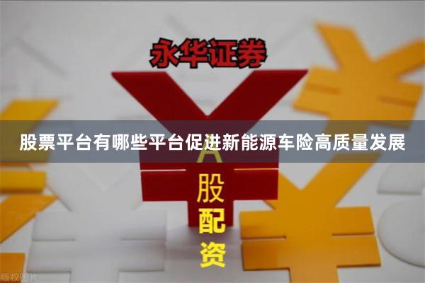股票平台有哪些平台促进新能源车险高质量发展