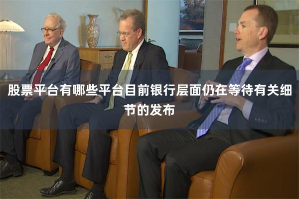 股票平台有哪些平台目前银行层面仍在等待有关细节的发布