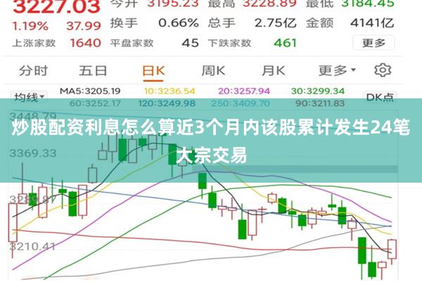 炒股配资利息怎么算近3个月内该股累计发生24笔大宗交易